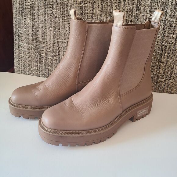 Sam‎ Edelman Laguna Chelsea Boots Leather Tan Women's Size 9.5M Waterproof - Picture 1 of 9